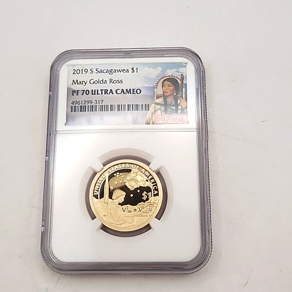 2019 S Sacagawea $1 Mary Golda Ross PF 70 Ultra Cameo NWT